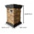 Teamson Home Outdoor Square Slate Rock Propane Gas Fire Pit for Garden Patio Decor, Natural Perspective: bottom