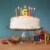 Birthday Number Cake Candles Perspective: bottom