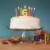 Birthday Number Cake Candles Perspective: bottom