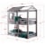 Donco kids PD-1370TTLG-B Deer Blind Twin Over Twin Bunk Loft with Blue Tent - Light Gray Perspective: bottom