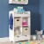 RiverRidge 2-Piece Traditional Fabric Folding Storage Bin Set in Taupe Gray Perspective: bottom