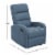 New Ridge Home Goods Charlotte Modern Metal and Wood Recliner in Denim Blue Perspective: bottom