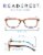 Readerest Brown/Blue Light Blocking Reading Glasses (0.00 Magnification) Computer Glasses Perspective: bottom