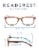Readerest Brown/Blue Reading Glasses, 3.00 Mag, Stylish & Protective Perspective: bottom