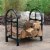 Sunnydaze Log Rack 2' Black Steel Indoor Outdoor Decorative Firewood Holder Perspective: bottom