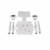 Drive Medical Premium Series Shower Chair with Back and Arms Perspective: bottom
