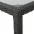 Noble House San Pico 64.2  Glass Top Wicker Patio Dining Table in Gray Perspective: bottom