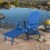 Noble House Hayle Reclining Wood Adirondack Chair in Navy Blue (Set of 2) Perspective: bottom