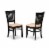 East West Furniture Dudley 6-piece Traditional Wood Kitchen Table Set in Black Perspective: bottom