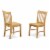 East West Furniture Antique 3-piece Small Dining Table and Chair Set in Oak Perspective: bottom