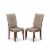 East West Furniture Dublin 3-piece Wood Dining Set in Mahogany/Dark Khaki Perspective: bottom