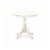 East West Furniture Antique 3-piece Dining Set with Napoleon Back in Linen White Perspective: bottom