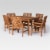 Vincent 7-Piece Chevron Outdoor Patio Dining Set - Brown Perspective: bottom