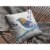 Perched Robin Double Sided Suede Pillow, Zippered, Purple On White Perspective: bottom