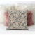 Jahan Paisley Faux Suede Throw Fabric Pillow in Green Peach Yellow 16x16 Perspective: bottom