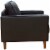 32  Wide Black Top Grain Leather Armchair | Modern Accent Chair Perspective: bottom