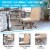 Modern Padded Armless Faux Sherpa Accent Chair With Beechwood Legs In Off-White Perspective: bottom