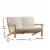 Charlestown All-Weather Poly Resin Wood Adirondack Style Deep Seat Patio Loveseat Perspective: bottom