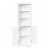 RiverRidge Monroe Tall Transitional Wood Corner Cabinet in White Perspective: bottom