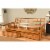 Kodiak Furniture Monterey Butternut Storage Sofa and Multi-Color Fabric Mattress Perspective: bottom