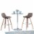 Randolph Modern wood Counter Height Stool (Set of 2) in Stone Gray Faux Leather Perspective: bottom
