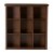 Simpli Home Artisan Wood Transitional 9 Cube Bookcase and Unit in Russet Brown Perspective: bottom