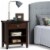Simpli Home Artisan Wood 24  Transitional Bedside Nightstand Table in Russet Brown Perspective: bottom