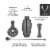 Viski Gunmetal Mixologist Barware Set Perspective: bottom