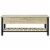 48 Open-Top Storage Bench with Shoe Shelf - White Oak Perspective: bottom