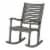 Outdoor Wood Patio Rocking Chair - Gray Wash Perspective: bottom