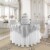 50 x 50 Silver Sequin Tablecloth Overlay, Sparkly Square Table Cloth Perspective: bottom