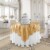 72 x 72 Gold Sequin Tablecloth Overlay, Sparkly Square Table Cloth Perspective: bottom
