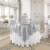 72 x 72 Silver Sequin Tablecloth Overlay, Sparkly Square Table Cloth Perspective: bottom
