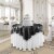 50 x 50 Black Sequin Tablecloth Overlay, Sparkly Square Table Cloth Perspective: bottom