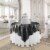 72 x 72 Black Sequin Tablecloth Overlay, Sparkly Square Table Cloth Perspective: bottom