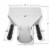 Commercial French Fry Scoop, Double Handle - Stainless Steel Scooper Perspective: bottom
