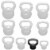 Philosophy Gym Vinyl Coated Cast Iron Kettlebell Weight 10 lbs - Black Perspective: bottom