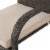 Noble House San Pico Wicker Stacking Patio Dining Arm Chair in Brown (Set of 4) Perspective: bottom