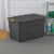 Sterilite 35 Gallon Storage Tote Box with Latching Container Lid, Gray (12 Pack) Perspective: bottom