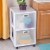 Sterilite 36208002 Ultra 2 Drawer Portable Rolling Storage Cart, White (4 Pack) Perspective: bottom