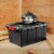 Sterilite 15 Gallon Durable Rugged Industrial Tote with Red Latches, 18 Pack Perspective: bottom