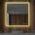 Blossom Beta 36   x 36  LED Mirror with Frosted Sides Silver Glass Perspective: bottom