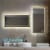 Blossom Stellar 18  Brush Gold Frame LED Glass Mirror with Antifog Perspective: bottom