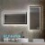 Blossom Stellar 18  Matte Black Frame LED Glass Mirror with Antifog Perspective: bottom
