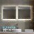 Blossom Stellar 36  Brush Gold Frame LED Glass Mirror with Antifog Perspective: bottom