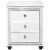 Elegant Decor Modern 3 Drawer 22  Clear Crystal Mirrored Accent End Table Perspective: bottom