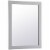 Elegant Decor Aqua 36  x 27  Wood Frame Bathroom Mirror in Gray Perspective: bottom