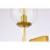 Neri 2 lights brass and clear glass wall sconce Perspective: bottom
