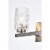 Cassie 2 lights bath sconce in satin nickel with clear shade Perspective: bottom