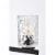 Cassie 3 lights bath sconce in black with clear shade Perspective: bottom